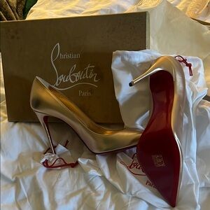 Christian Louboutin Gold Stiletto Heels